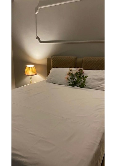 Otel Tipi 10 Adet Tek Nevresim, Çift Kişilik %100 Pamuk , 57 Tel 200x220 Beyaz
