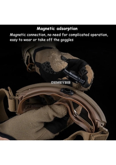 Taktik Gözlük Buğu Çözücü Açık Avcılık Çekim Airsoft Gözlüğü Beyaz