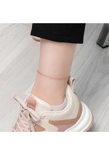 Gümüş Rose Zincir Desenli Halhal-204744 Çok Renkli