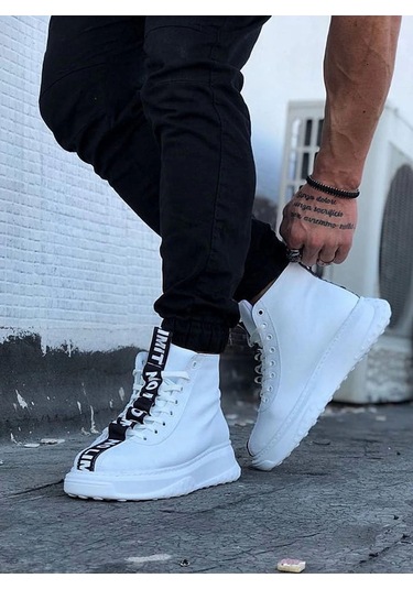 Wagoon Wg03 Beyaz Erkek Yarım Bilek Bot Çok Renkli