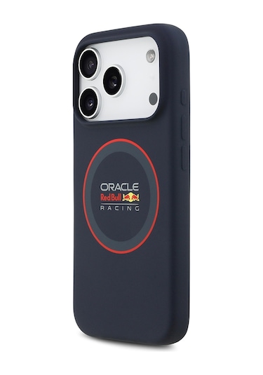 Apple Uyumlu iPhone 17 Pro Max  Kılıf Redbull Lisanslı M-safeli Kırmızı Halka Ve Logo Silikon Kapak Laciver Lacivert