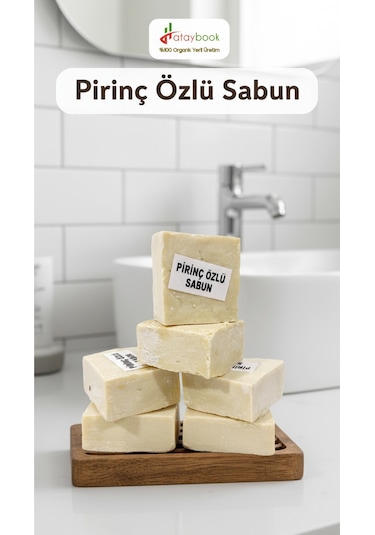 Pirinç Sabunu 6 Adet 1kg Cilt Beyazlatıcı Doğal