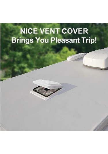 Hightower Beyaz 14" Karavan Çatı Havalandırma Kapağı - Dayanıklı, Rüzgar Ve Su Geçirmez