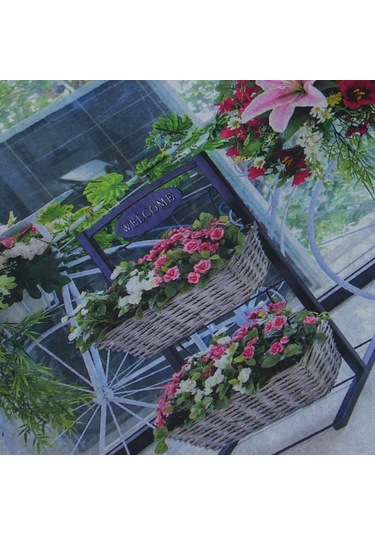 Bisikler Ve Çiçekler Baskılı Kaliteli Kauçuk Kapı Önü Paspası