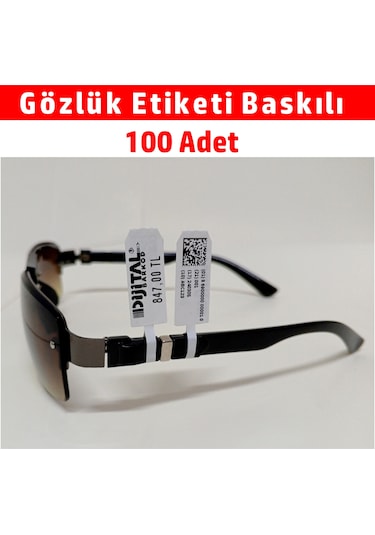 Gözlük Etiketi Kablo Etiketi Takı Etiketi Baskılı Pp 12x95-100ad.