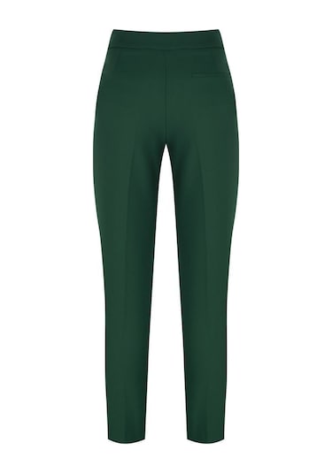 Kadın Yüksek Bel Klasik Pantolon Frn2054 Yeşil