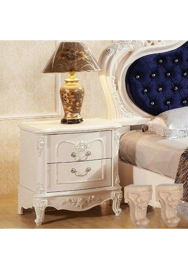 Dekorasyon El Sanatları Masif Mobilya Ayak Bacaklar Dolap Koltuk Ayakları Ahşap Oyma 25x6cm Style 5