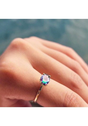 2.60Ct Lopez Tek Taş 925 Ayar Gümüş Yüzük-Tek Taş 925 Ayar Gümüş - 552948873