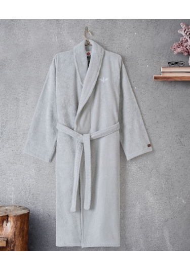 Cottonbox Wellness Stone Gri Tek Kişilik Bornoz L-xl Gri