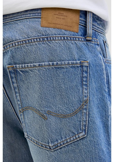 Jack & Jones Erkek Jjıtony Rahat Kesim Jean Şort 12269533 Mavi Mavi