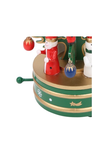 Moveevo Noel Dekorasyonu Ahşap Döner Müzik Kutusu Çocuk Hediyesi Aksesuarla Ornman Noel Ağacı Dekoru