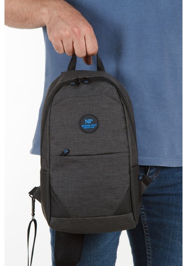 Newish Polo Erkek Usb Çıkışlı Çapraz Bel Ve Omuz Çantası New321 - Siyah - Mavi