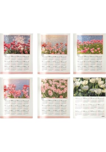 Novahub 2024 Takvim Asılı Kumaş Yumuşak Zengin Renk Zarif Desen Kolay Kurulum Dekoratif Duvar Goblen Arka Plan Takvimi F - 40cm X 32cm F