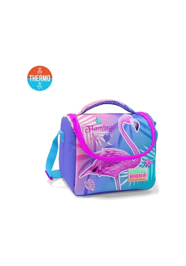 Coral High Kids Lavanta Pembe Flamingo Desenli Thermo Beslenme Çantası 11705