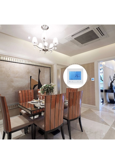 Yifomall Bht-002gc Beyaz Gaz Kombi Isıtma Termostati - Kolay Kurulumlu, Programlanabilir, Lcd Ekranlı, Enerji Tasarruflu Sıcaklık Kontrol Cihazı