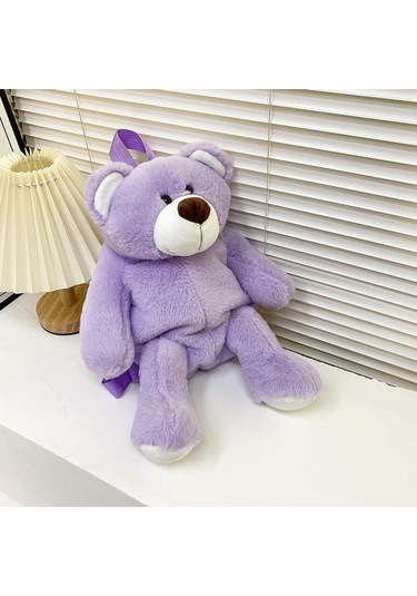 Suntek Kadınlar Üniversite Öğrencisi Için Peluş Hayvan Ayı Mor