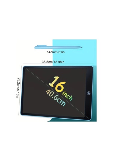 Userfriendly11 Kızlar Ve Erkekler İçin 16 İnç Lcd Yazı Tahtası Pembe Stilus Kalem Çizim Pad Eğitici Hediye