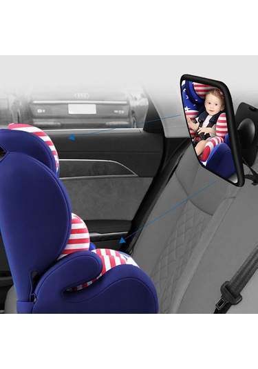 Seametal Bebek Araba Aynası Ayarlanabilir Geniş Araba Arka Koltuk Görünüm Aynaları Bebek Çoc Koltuğu Oto Güvenlik İç Ayna 56418518