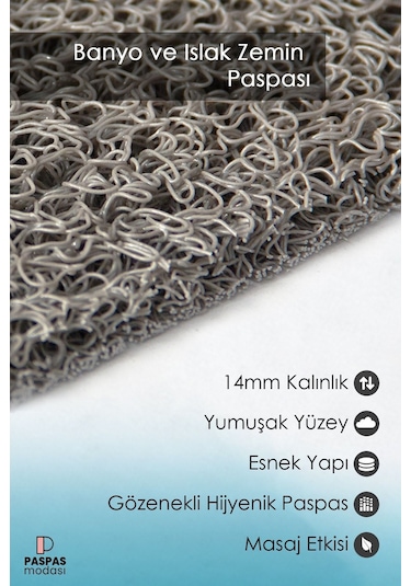 Balık Banyo Paspası Kaymaz Paspas Su Emici Islak Zemin Duş Paspası Kivircik Paspas 40x60 Cm Mavi