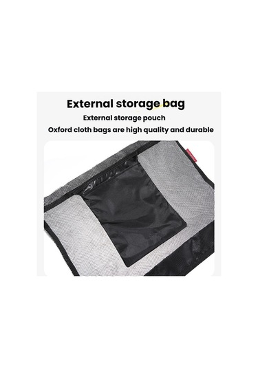 Sones Aotu At6945 Taşınabilir Büyük Kapasiteli Plaj Çantası File İskelet Kamp Çantası Siyah Siyah