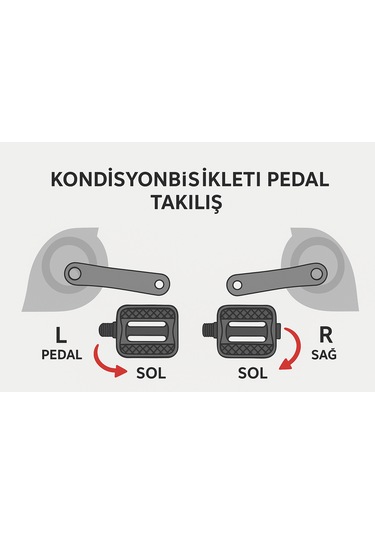 Kondisyon Bisikleti Pedalı 1/2 İnç 12.7 Mm Ev Tipi Bisikletler İçin