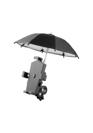 Tongxida Suntek Motosiklet Telefon Tutacak Siyah Şemsiyeli, Motosiklet İçin Uygun