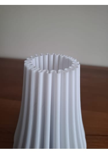 Spiral Vazo - 15 Cm Beyaz