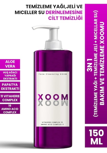 Procsın Xoom 3 İn 1 (Temizleme Yağı + Temizleme Jeli + Micellar Su) Bakım Ve Temizleme Xoomu 150 ML
