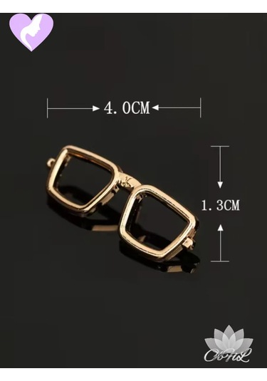 Olfil Mini Broş-gözlük Minimalist Tarz 272153214 Altın Rengi