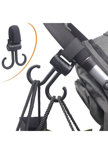 Buffer 2li Bebek Arabasına Uyumlu Cırtlı Eşya Taşıma Aparatı