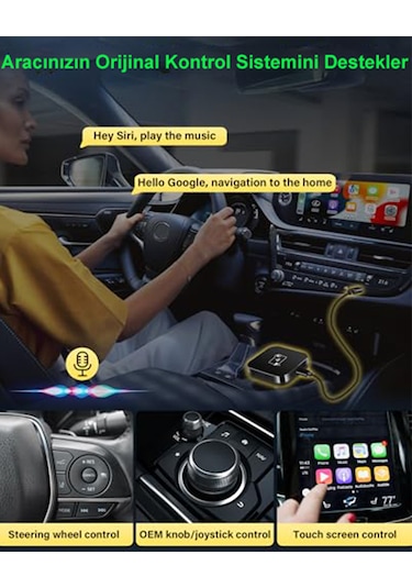 Magazashop Kablosuz Görüntü Aktarım Car Play Adaptörü Apple Ve Android Cihazlar Için Diğer