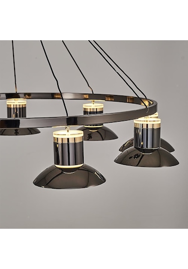 Özcan Aydınlatma 3127-9a Foola 9'lu Sarkıt Kumandalı Platin