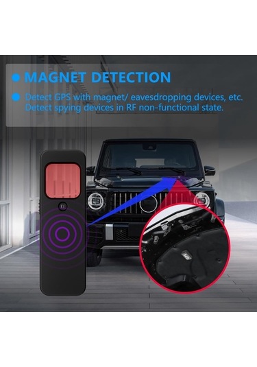 Xiaoguang Ambition Siyah Gizli Kamera Dedektörü 5'i 1 Arada Gps