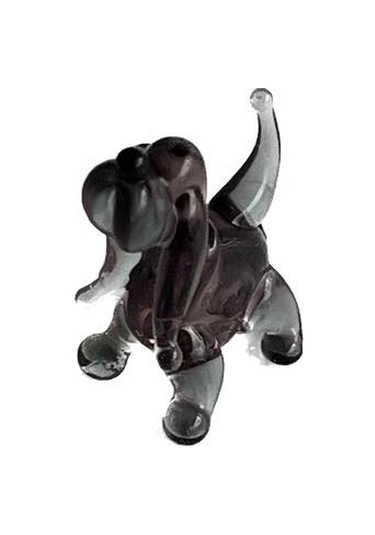 El Yapımı Mini Murano Cam Köpek Biblo A111-05