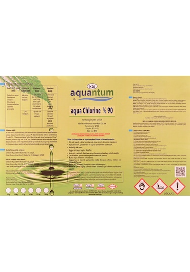 2 Adet Aquantum 15 Kg 30 Kg %90 Aktif Granül Klor - %90 Chlorin