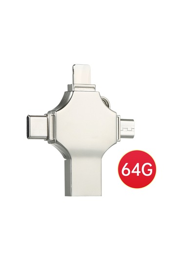 Springsun 64gb Çift Taraflı Metal Usb 3.0 Flash Bellek - Type-c, Micro Usb, İos Uyumlu Ve Bilgisayar Desteği, Hızlı Okuma/yazma