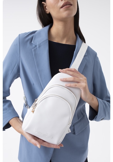 Bnt 1543 Çapraz Çanta Beyaz Beyaz