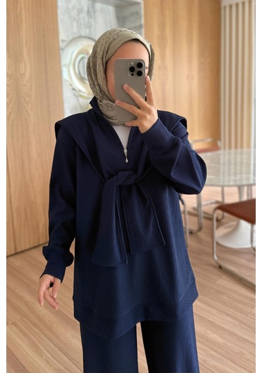 Omuz Atkılı 3'lü Takım - Lacivert Lacivert