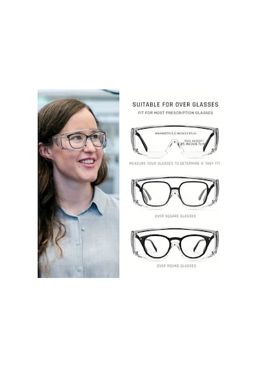 Willowhaven Transparent Anti Fog Güvenlik Gözlüğü Ayarlanabilir Şakaklık Rahat Burun Pedi İş Endüstriyel Kullanım