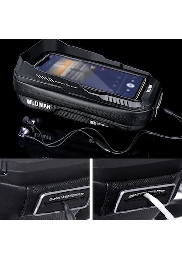 Willowhaven Black Mtb Ve Yol Bisikletleri İçin Yağmur Geçirmez Wıld Man Telefon Tutucu Çanta Haki