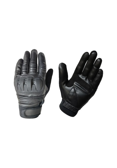 Venom Eldiven 8010 Deri Motosiklet Eldiveni Siyah