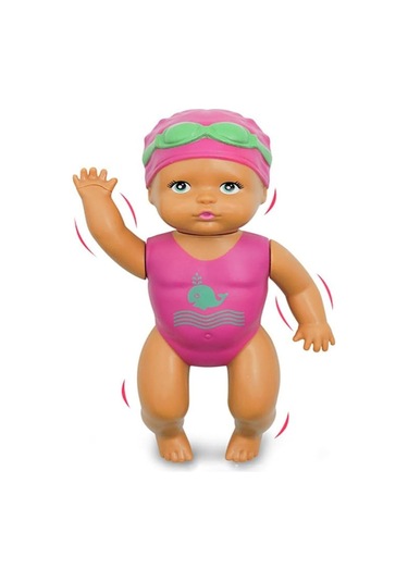 Oyuncak Kurmalı Yüzen Sporcu Bebek 14 Cm Eğlenceli Banyo Su Oyuncağı