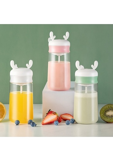 Cbtx V7 Otomatik Elektrikli Karıştırma Kabı Plastik Shake Kabı Açık Yeşil Açık Yeşil