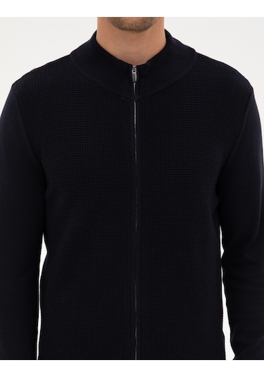 Pierre Cardin Erkek Lacivert Hırka Triko 50317341-vr033 Lacivert
