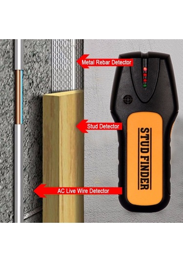 Aubyhe Duvar Tarayıcı Ve Metal Dedektörü, Ahşap Ve Sütunları Tespit Eden Üçlü Fonksiyonlu Güvenlik Aleti - Ts78b