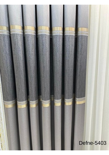 Nivemeshome Defne Gri Ft614166 V-5403 1/3 Sık Pileli Fon Perde Apm Gri