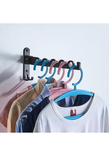 Ganzhoushop Kurutma Makinesi Rafı Katlanır Duvara Monte Elbise Askısı Çamaşır Odası Elbise Askısısiyah Çok Renkli