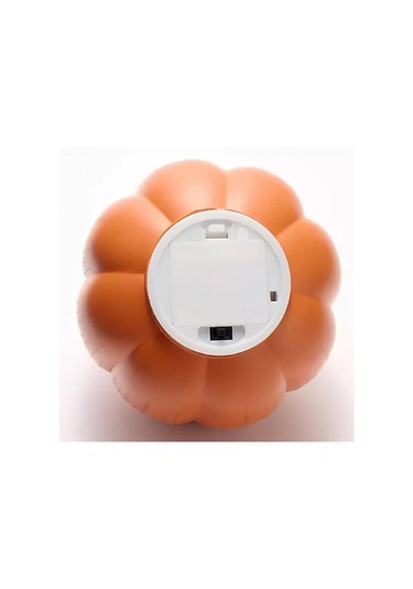 Folinda Turuncu Cam Kürdan Lambası - Zamanlayıcılı, Dahili Pil, Dekoratif Aydınlatma, 17x15x15 Cm 6 7 İnç