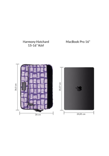 Bloominbag Harmony Hatchards 15-16 İnç Laptop / Macbook Uyumlu Kılıf Mor