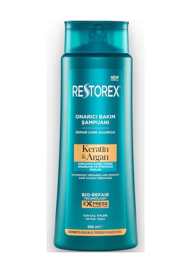Restorex Keratin & Argan Onarıcı Saç Bakım Şampuanı 500 Ml - Yıpranmış Ve Hasar Görmüş Saçlar